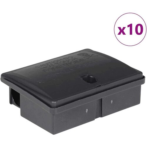 vidaXL Zamke za miševe 10 kom crne 13x10x4 cm Cijene