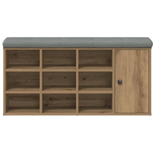  Klupa za cipele obrtnički hrast 102x32x50 cm izrađeno drvo Slike