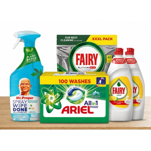 Fairy Ariel, i Mr. Proper set kućne hemije Slike