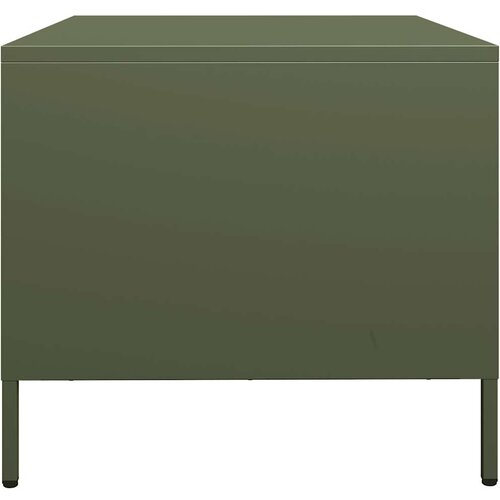  Stolić za kavu maslinastozeleni 101,5x50x43,5 cm od čelika Slike