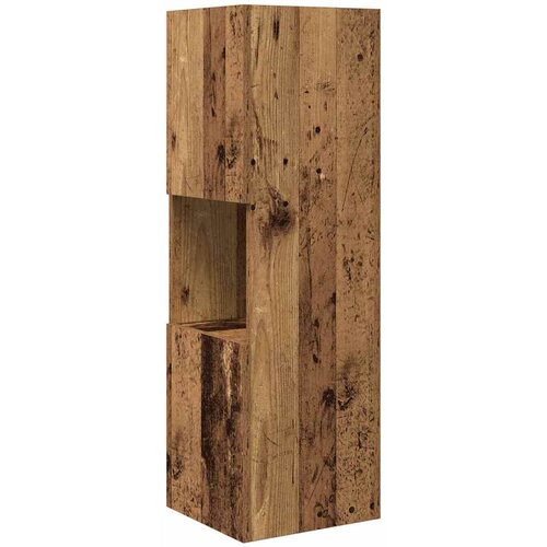  Kutni ormarić Staro drvo 30,5x30x95cm Konstruirano drvo Slike
