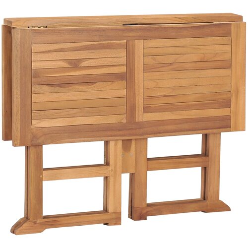  Sklopivi vrtni blagovaonski stol 90x90x75 cm masivna tikovina Slike