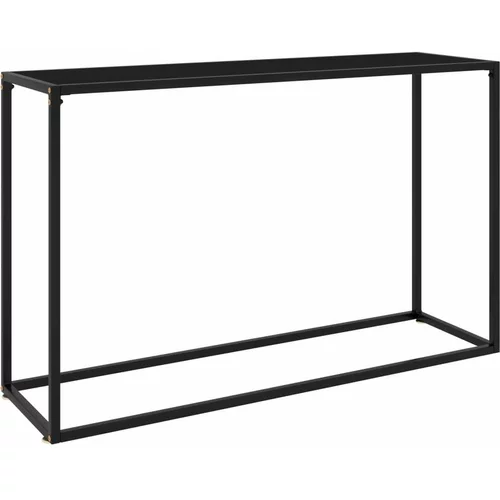  Konzolna mizica črna 120x35x75 cm kaljeno steklo, (20818323)