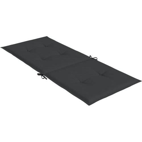  Jastuci za vrtne stolice 4 kom crni 120 x 50 x 3 cm od tkanine Slike