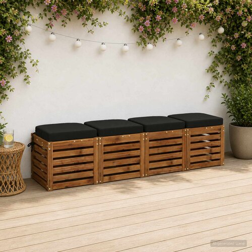  Set jastučića od 4 komada SOEST 4 pcs 100% poliester Crna Cene