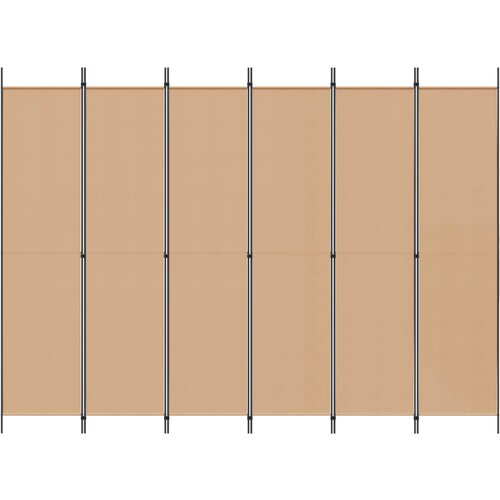  Razdjelnik prostora s 6 panela Bež 300 x 220 cm Tkanina Slike