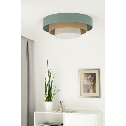  Duolla-LED stropna LED svetiljka LUNETA LED/26W/230V, prečnik 60 cm, 4000K, tirkizna/bež Slike