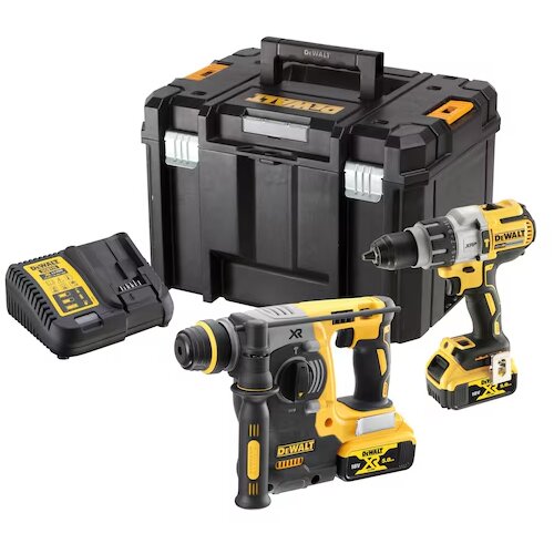 Dewalt DCK229P2T aku set 2 alata 18V xr bez četkica (DCD996 + DCH273) 2x5.0Ah Slike