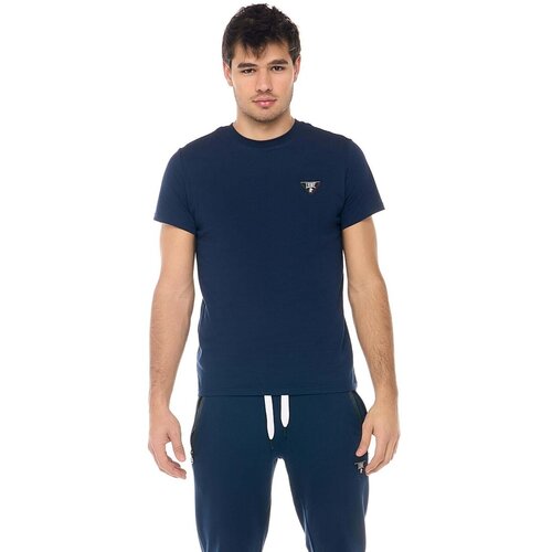 Leone 1947 Majice s kratkimi rokavi Man T-Shirt Short Sleeves Patch Modra Cene