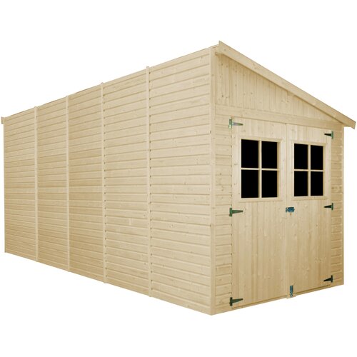 Timbela Lesena vrtna hiša - H244x218x514 cm/10 m2 - Vrtna lopa s podi - M341A+M341G, (21956352) Cene