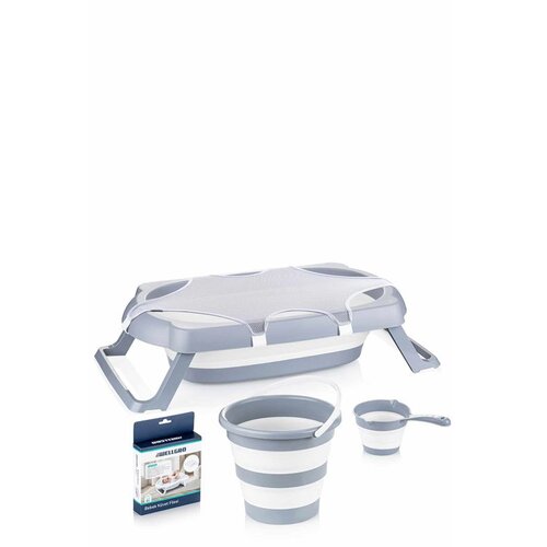 WALLXPERT Siva bebi kada - Set za kupanje (4 dela) Cene
