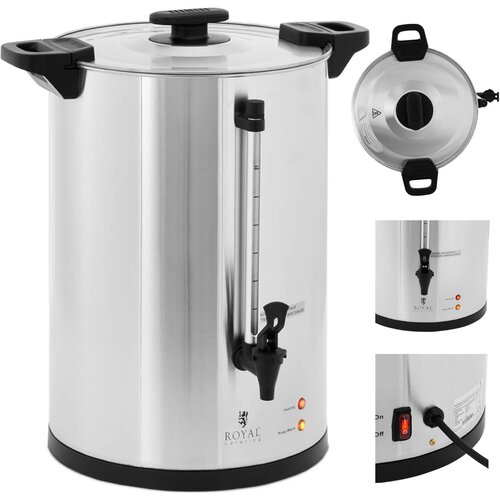 Royal Catering Aparat za kavo in čaj s pipo 20 l 1650 W srebrn, (21101839) Slike