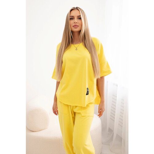 Kesi women's set T-shirt + pants - yellow Cene