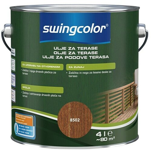 SWINGCOLOR Ulje za terasu (Boja: Bangkirai, 4 l, Svilenkasti mat) Cijene