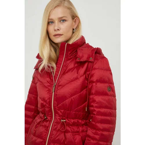 Michael Kors Pernata jakna za žene, boja: crvena, za prijelazno razdoblje