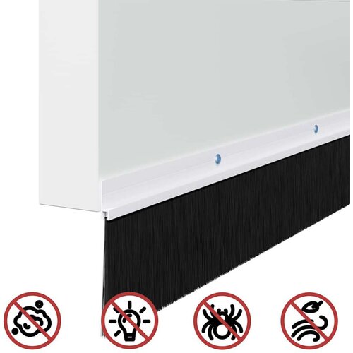  Držač četke za vrata 12 pcs Bijelo 100 cm Aluminijski legura Slike