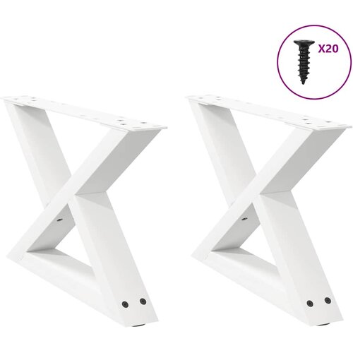 Furnova Noge kavne mize 2 kosa Bela 50x(30-31,3) cm Jeklo, (21914254) Cene