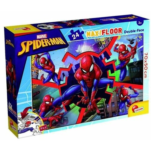 Lisciani Puzzle Maxi Marvel Spiderman 2u1 složi I oboji - 24 dela Slike
