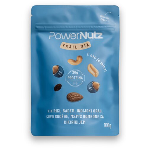 PowerNutz trail mix 100g - power nutz 12 kom - box Cene
