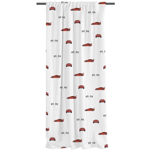 Butter Kings Otroška zavesa iz bombažnega satena 110x250 cm Fast Cars – Cene