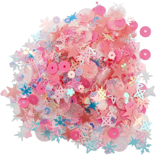 Junior Crafty ruby, kraft dekoracija, roze miks, 8mm, 14g Cene