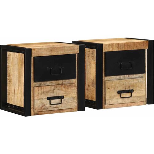 vidaXL Noćni ormarići 2 kom 40x35x40 cm Puno grubo drvo Mango Cijene