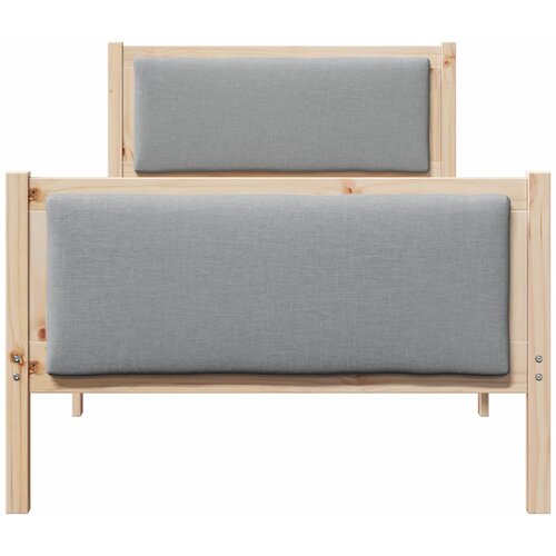  Krevetna konstrukcija Svijetlo siva 90 x 190 cm tkanina Smeđa Slike