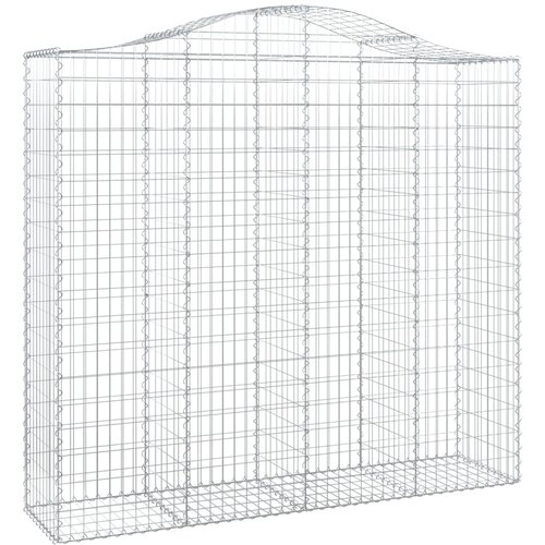  Lučne gabionske ko&amp;scaron;are 4 kom 200x50x180/200cm pocinčano željezo Slike