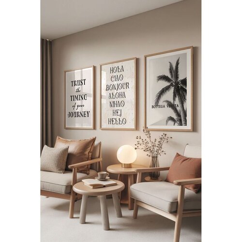 WALLXPERT Ç-300810 - 3040 set dekorativnih slika u više boja (3 komada) Cene