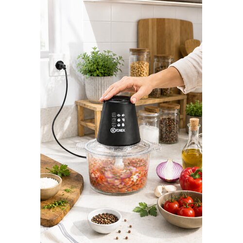 Evonek Električna seckalica CHOP GENIE XXL 600W, 2l, Crna Slike