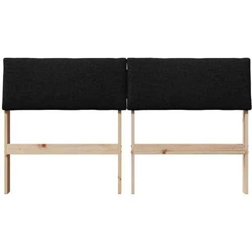 VidaXL tapecirani uzglavlje crna 150 cm čvrsto borovo drvo Slike