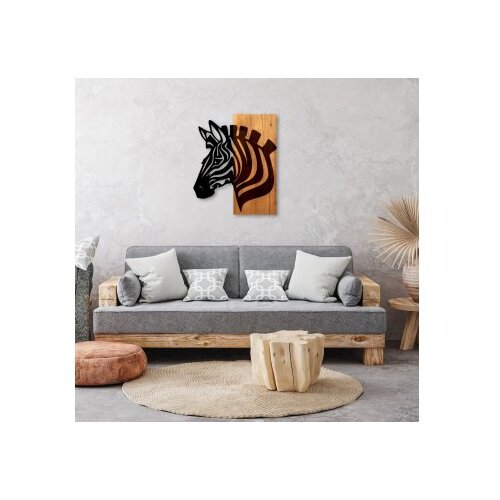 Wallity Zidna dekoracija Zebra v2, 48cmx58cmx3cm, Hrast Slike