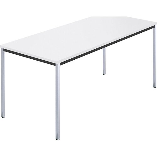  pravokotna miza, kromirana &amp;scaron;tirikotna cev, &amp;scaron;xg 1600 x 800 mm, bela Slike