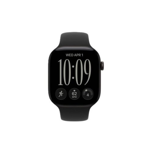 Apple watch series 12 gps + cellular 42mm black aluminium case with black sport band - m/l (MJG14WF/A) Cene