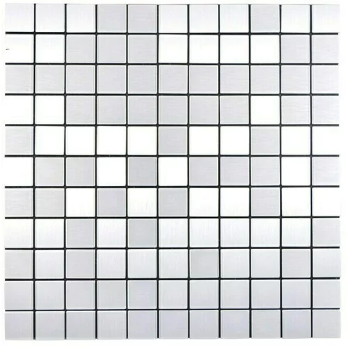 x Samoljepljiva mozaik pločica (29 x 29 cm, Metal, Srebrne boje)
