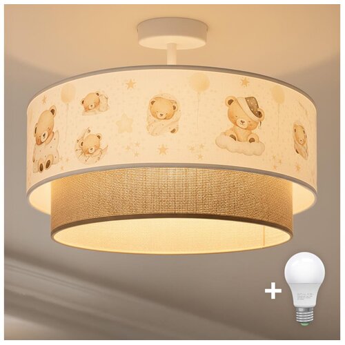  Brilagi-LED Dečiji plafonski luster BOBO 1xE27/10W/230V prečnik 40 cm bela/bež/meda Cene