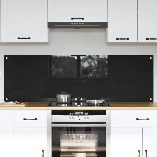  Kuhinjski zid 2 pcs Crna 80 x 50 cm Staklo otporno na udarce Cijene