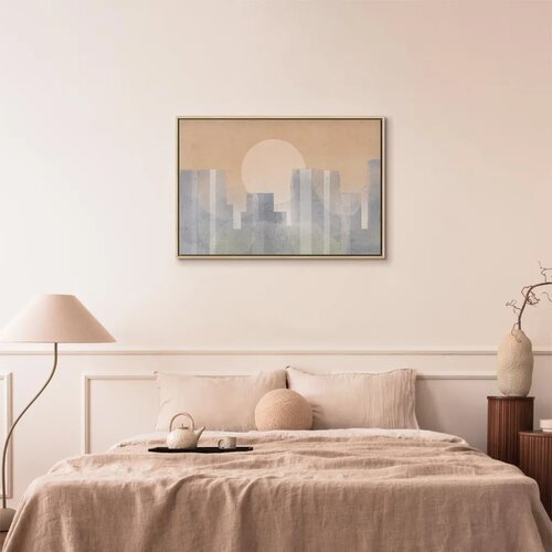  Slika - Modern City (1 Part) Wide - Second Variant 60x40 U prirodnom drvenom okviru Slike