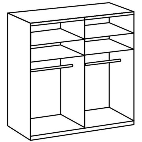 MID.YOU omara z drsnimi vrati, bela, barve hrasta, barve aluminija Slike