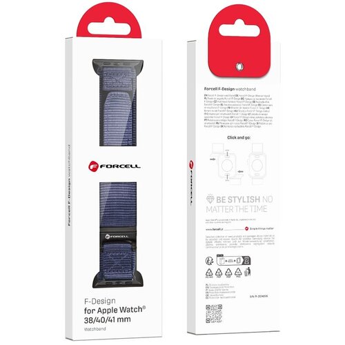 forcell narukvica za sat f-design FA05 za apple watch 38/40/41mm plava Cene