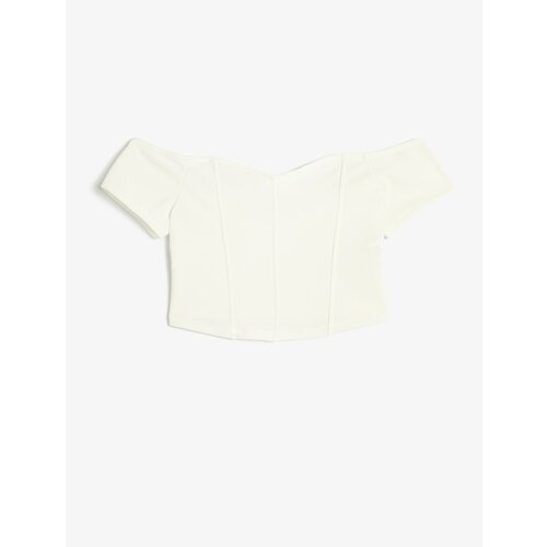 Koton T-Shirt - Ecru - Slim fit Slike