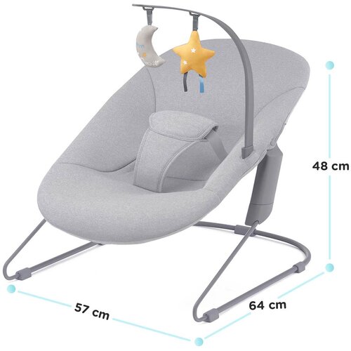 Kinderkraft stolica za ljuljanje calmee grey Slike