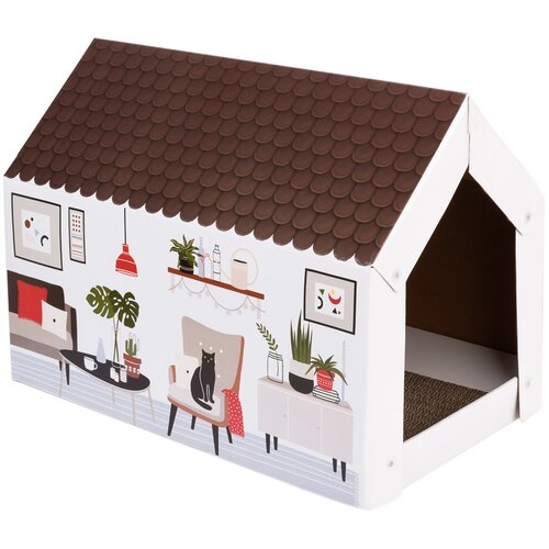 zooplus XL-kućica za mačke Home s daskom za grebanje - Zima - D 58 x Š 36 x V 41 cm Cijene
