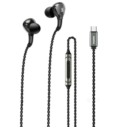 Remax slušalice RM-616a type c crne Slike
