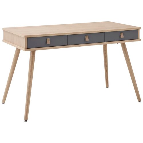 Bessagi Home retro pisalna miza lena, hrast, siva Cene