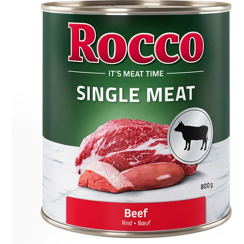 Rocco Ekonomično pakiranje Single Meat 12 x 800 g Govedina