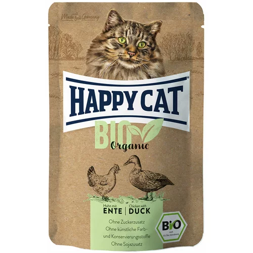 Happy Cat Varčno pakiranje Bio Pouch 12 × 85 g - Bio-piščanec