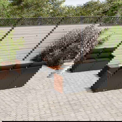  6-dijelni set vrtnih sofa s jastucima crni od poliratana Cijene