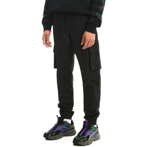 Cropp - Cargo hlače jogger - Črna Slike
