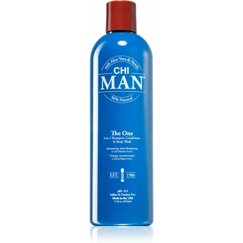 CHI Man The One 3 v 1 šampon, balzam in gel za prhanje 355 ml